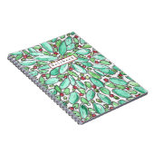 Red Green White Fun und Hübsch Botanical Notizblock (Rechte Seite)