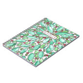 Red Green White Fun und Hübsch Botanical Notizblock (Linke Seite)