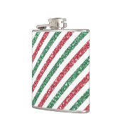 RED GREEN WHITE GLITZER SEHEN DIAGONAL STRIPES AUS FLACHMANN (Links)