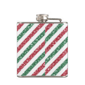 RED GREEN WHITE GLITZER SEHEN DIAGONAL STRIPES AUS FLACHMANN (Rückseite)