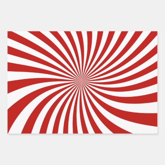 RED GREEN WHITE HOLIDAY CHRISTMAS PINWHEEL PATTERN GESCHENKPAPIER SET (Vorderseite 2)