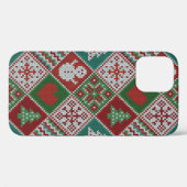 Red Green White Imitats Strick Weihnachtsmuster Case-Mate iPhone Hülle (Rückseite (Horizontal))