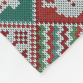 Red Green White Imitats Strick Weihnachtsmuster Fleecedecke (Ecke)