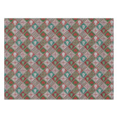 Red Green White Imitats Strick Weihnachtsmuster Tischdecke (Vorderseite (Horizontal))