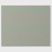 Red Green White Modern Zig Zag Weihnachtsnacht Geschenkpapier (Flach)