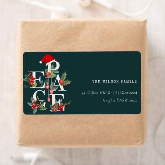 Red Green White Peace Christmas Foliage (Insitu)