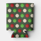 Red Green White Polka Dot Dosenkühler (Vorderseite)