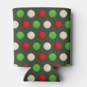 Red Green White Polka Dot Dosenkühler (Rückseite)