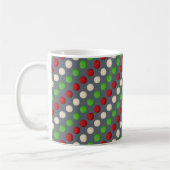 Red Green White Polka Dot Kaffeetasse (Links)