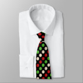 Red Green White Polka Dot Krawatte (Gebunden)
