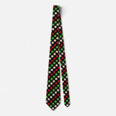 Red Green White Polka Dot Krawatte (Vorderseite)