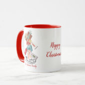 Red Green White Sledge Familie Name Frohe Weihnach Tasse (Vorderseite Links)