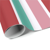 Red Green & White Snowflake Lane Wrapping Paper Geschenkpapier (Rolleneckpunkt)