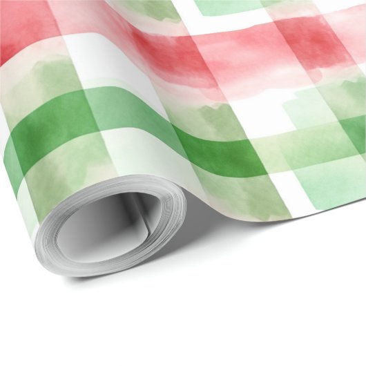 Red Green White Stripes Birthday Geschenkpapier (Rolleneckpunkt)