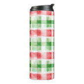 Red Green White Stripes Thermosbecher (Nach links gedreht)