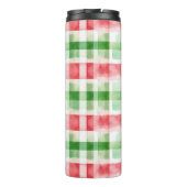 Red Green White Stripes Thermosbecher (Rückseite)