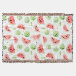 Red Green White Watermelons Decke