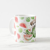 Red Green White Watermelons Dog   Kaffeetasse (Vorderseite Links)