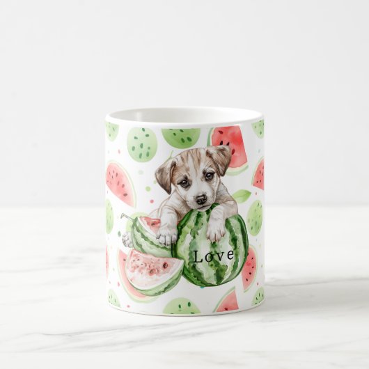 Red Green White Watermelons Dog   Kaffeetasse (Mittel)