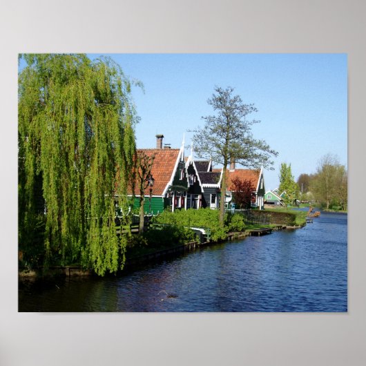 Red Green White Zaanse Schans Dutch Timber Houses Poster (Vorne)