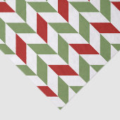 RED GREEN WHITE ZIG ZAG STRIPES SEIDENPAPIER (Ausschnitt)