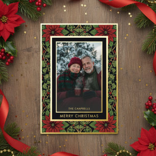 Red Green William Morris Season's Greetings Foto Folien Feiertagskarte