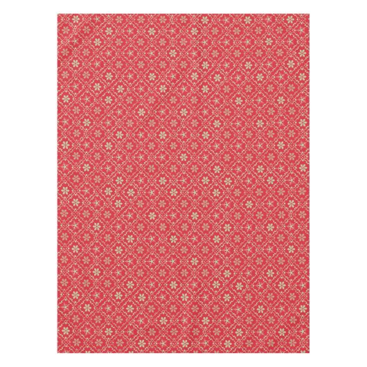 Red Green Winter Weihnachtsmuster Tischdecke (Vorderseite)