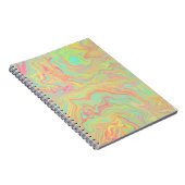 Red Green Yellow Liquid Swirl Pattern Notebook Notizblock (Rechte Seite)