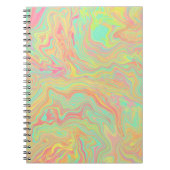 Red Green Yellow Liquid Swirl Pattern Notebook Notizblock (Vorderseite)