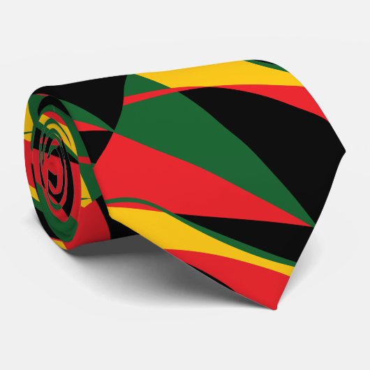 Red Green Yellow Neck Tie Krawatte (Gerollt)