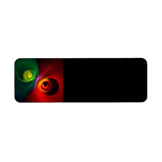 Red Green Yin Yang Modernes Abstraktes Kunstmuster (Vorne)