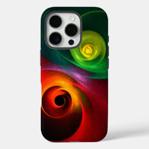 Red Green Yin Yang Modernes Abstraktes Kunstmuster iPhone 16 Pro Hülle