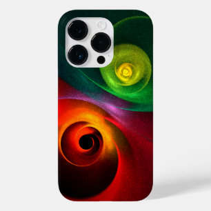 Red Green Yin Yang Modernes Abstraktes Kunstmuster Case-Mate iPhone 14 Pro Hülle
