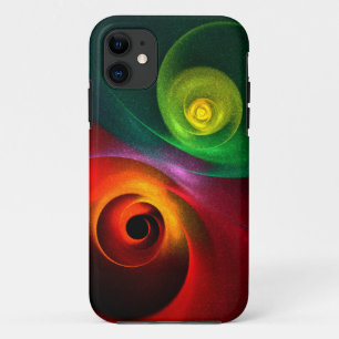 Red Green Yin Yang Modernes Abstraktes Kunstmuster Case-Mate iPhone Hülle