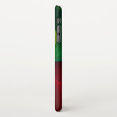 Red Green Yin Yang Modernes Abstraktes Kunstmuster iPhone Hülle (Linke Seite)