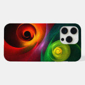 Red Green Yin Yang Modernes Abstraktes Kunstmuster iPhone Hülle (Rückseite (Horizontal))