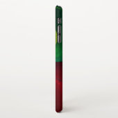 Red Green Yin Yang Modernes Abstraktes Kunstmuster iPhone Hülle (Linke Seite)