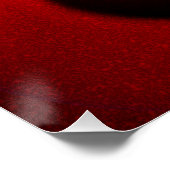 Red Green Yin Yang Modernes Abstraktes Kunstmuster Poster (Ecke)