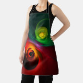 Red Green Yin Yang Modernes Abstraktes Kunstmuster Schürze (InSitu)