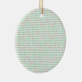 Red Green Zigzag Zickzack Dots Pattern Urlaub Keramikornament (Rechts)