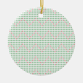 Red Green Zigzag Zickzack Dots Pattern Urlaub Keramikornament