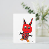 Red Gremlin Postkarte (Stehend Vorderseite)