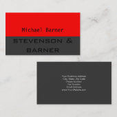 Red, Grey Black Out Business Card Visitenkarte (Vorne/Hinten)