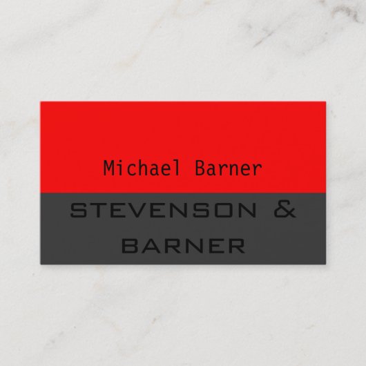 Red, Grey Black Out Business Card Visitenkarte (Vorderseite)