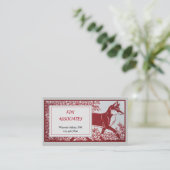 Red Grey Fox Keramik Tile Design Elegantes Tier Visitenkarte (Stehend Vorderseite)