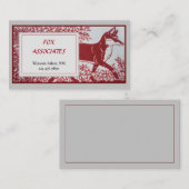 Red Grey Fox Keramik Tile Design Elegantes Tier Visitenkarte (Vorne/Hinten)