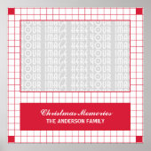 Red Grid Foto Poster (Vorne)