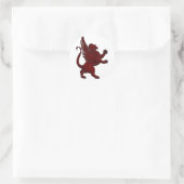 Red Griffin Runder Aufkleber (Tasche)
