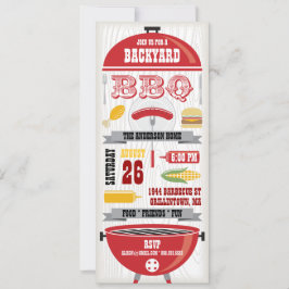 RED GRILLEN GRILL PARTY EINLADUNG