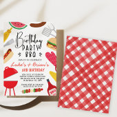 Red Grillen Twins oder Join Birthday Einladung